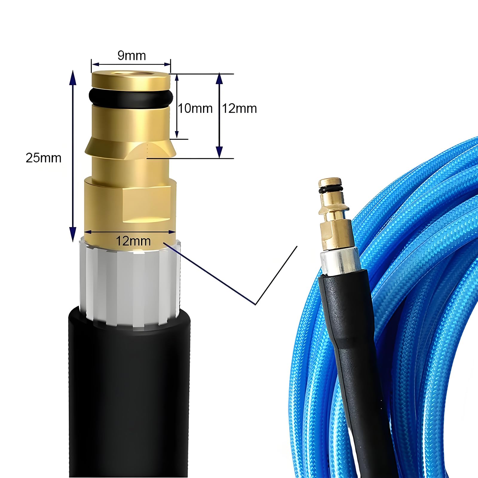Amazon.co.jp: 3800PSI/260Bar高圧洗浄機ホース クイックコネクト対応